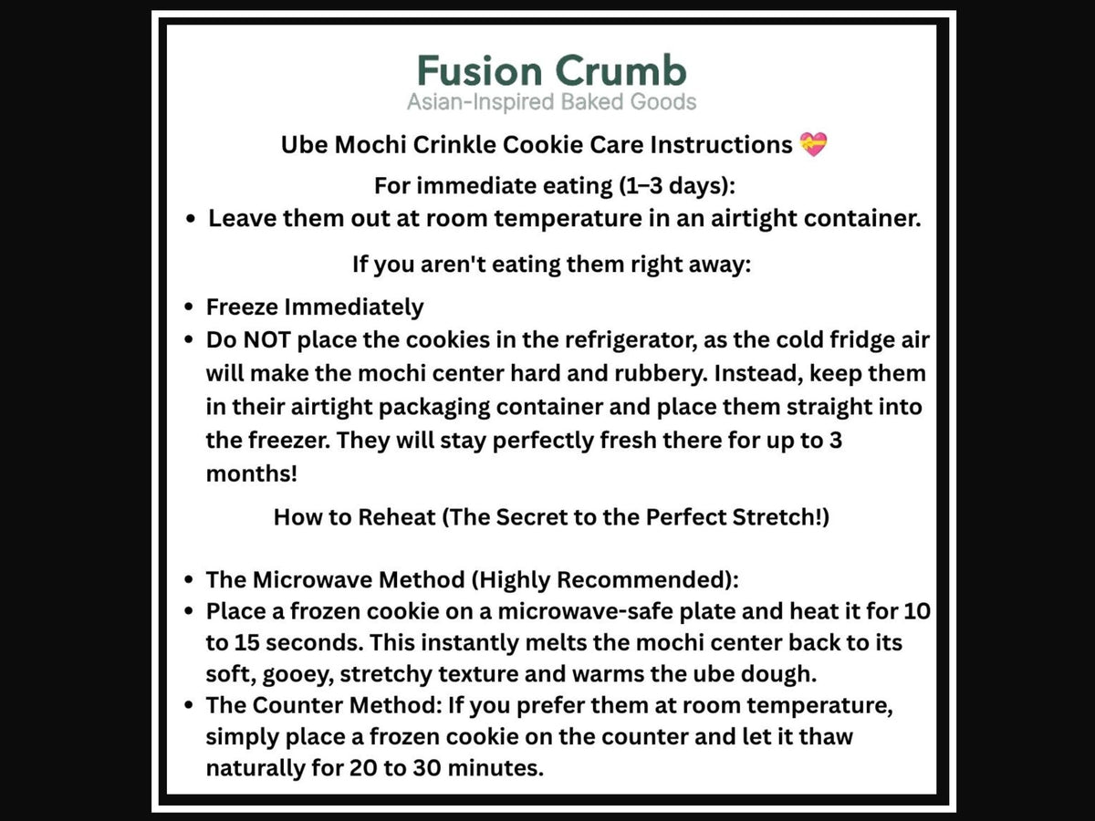 Ube Mochi Crinkle Cookies | Soft Chewy Filipino Purple Yam Dessert