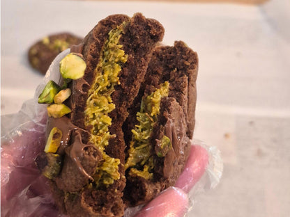 Handmade Pistachio Knafeh Stuffed Dubai Cookies