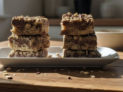 Chocolate Peanut Butter Oatmeal Bars, Small Batch Chewy Treats