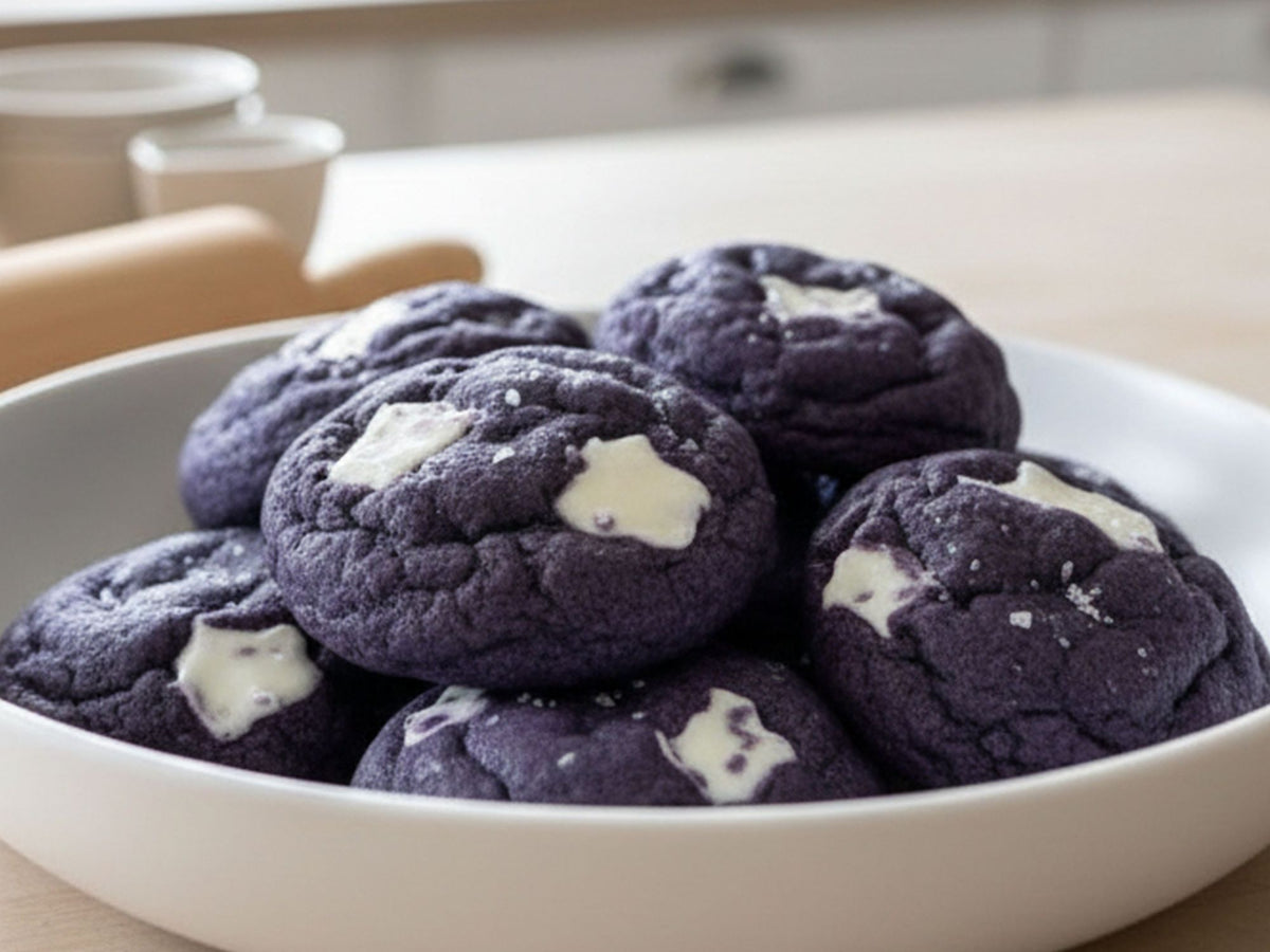 2 Dozen Soft Purple Yam Ube White Chocolate Chip Cookies