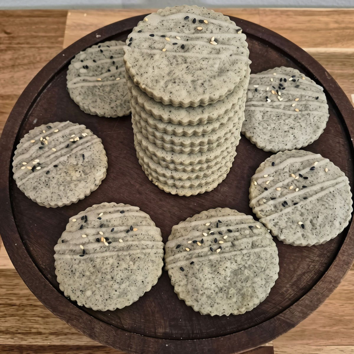Black Sesame Shortbread Cookies - Asian Inspired Treat