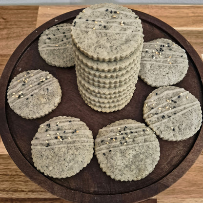 Black Sesame Shortbread Cookies - Asian Inspired Treat