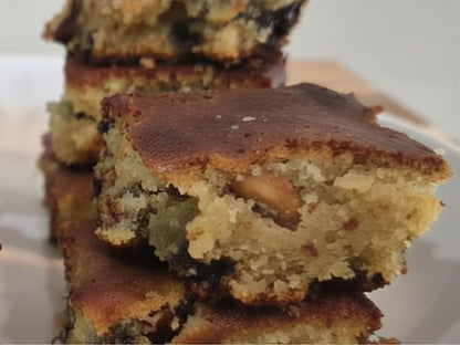 Golden Chocolate Chip Keto Blondie Squares