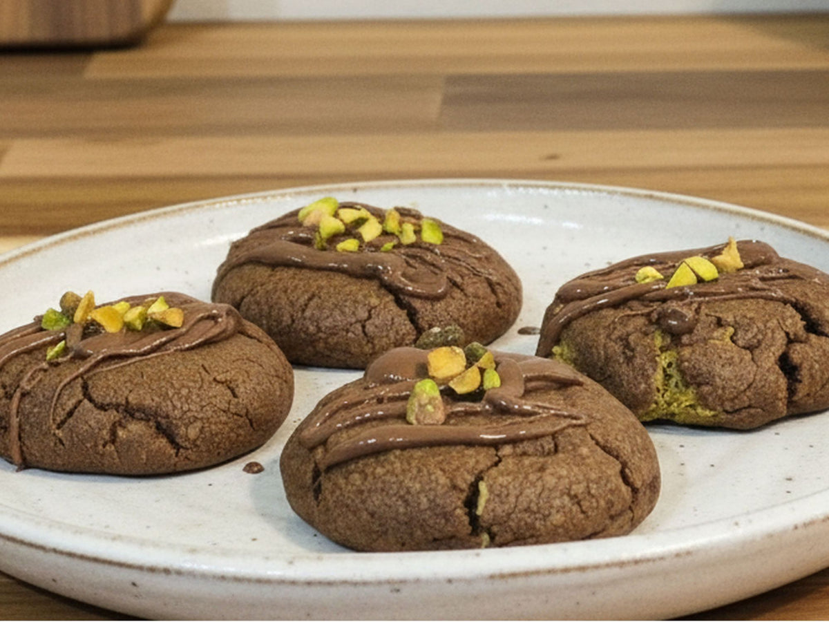 Handmade Pistachio Knafeh Stuffed Dubai Cookies