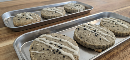 Black Sesame Shortbread Cookies - Asian Inspired Treat