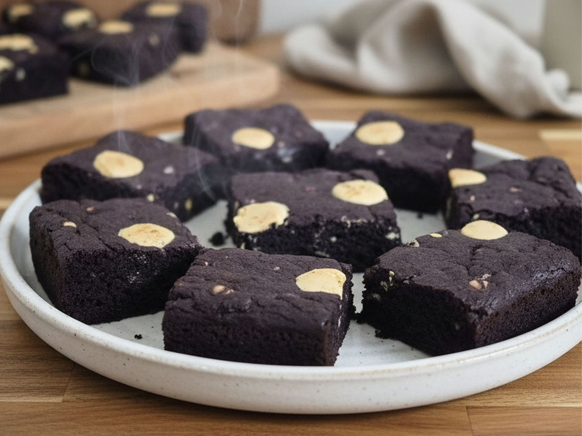 Ube Brownies with White Chocolate Wafers | Purple Yam Filipino Treat