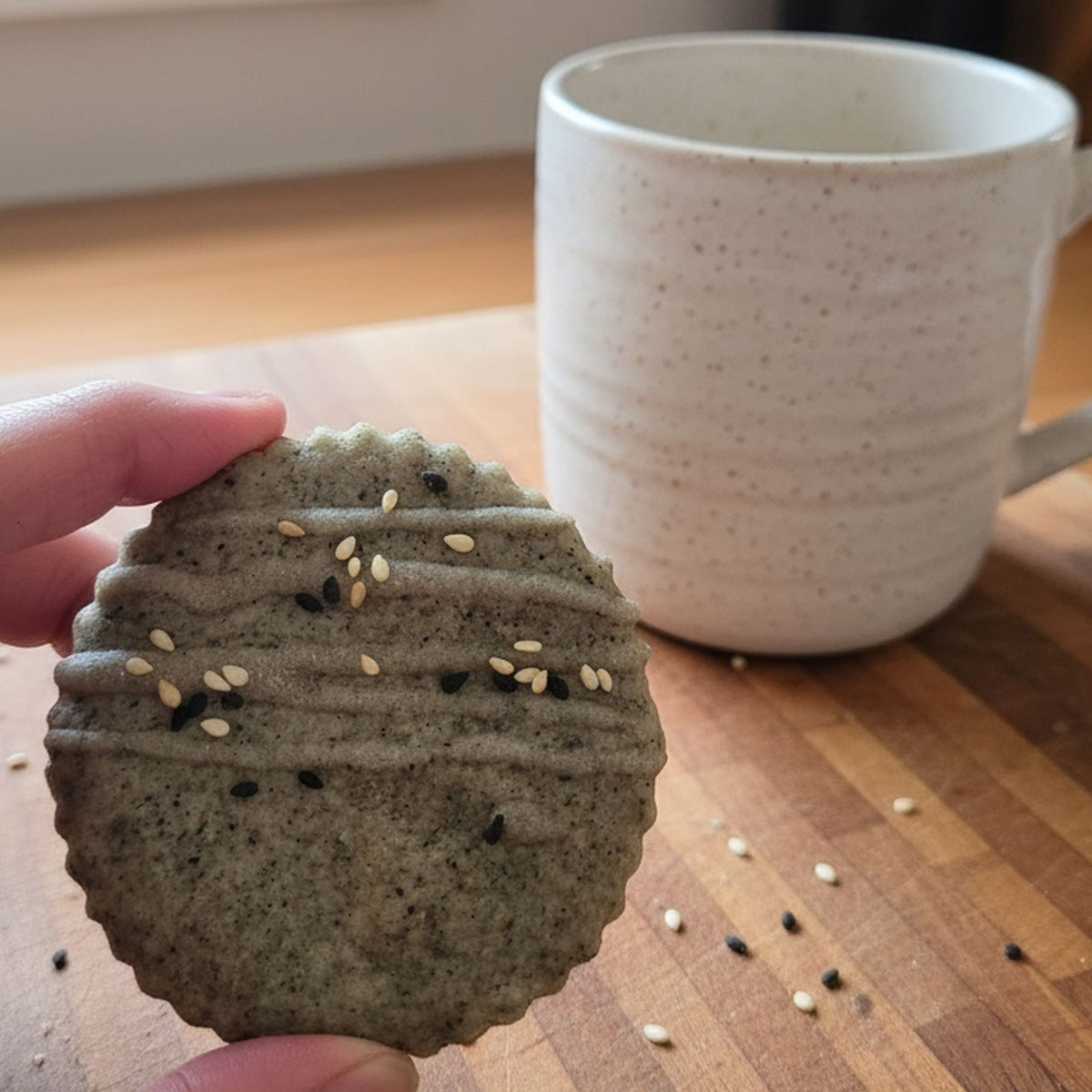 Black Sesame Shortbread Cookies - Asian Inspired Treat