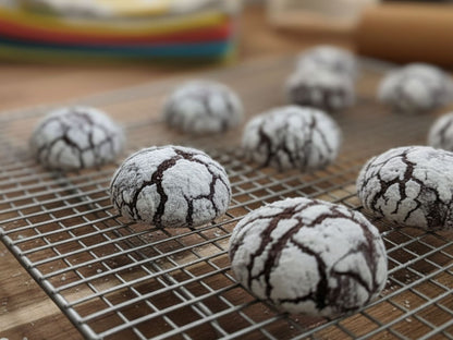 Ube Mochi Crinkle Cookies | Soft Chewy Filipino Purple Yam Dessert