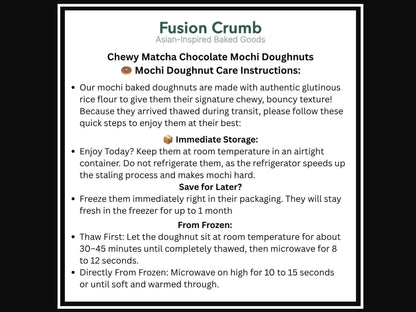 Chewy Matcha Chocolate Mochi Doughnuts – Gluten Free Asian Treat