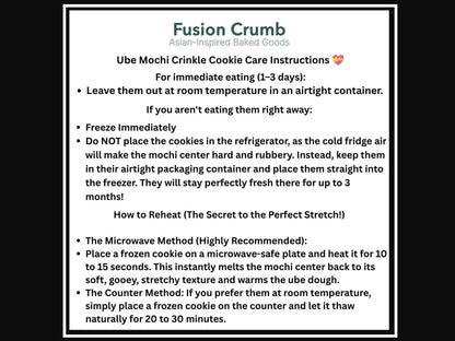 Ube Mochi Crinkle Cookies | Soft Chewy Filipino Purple Yam Dessert