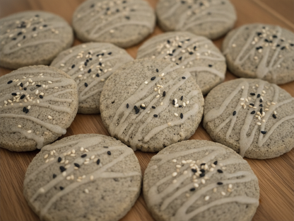 Black Sesame Shortbread Cookies - Asian Inspired Treat