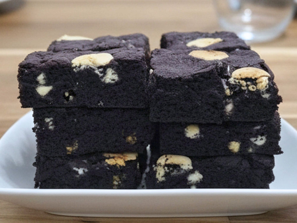 Ube Brownies with White Chocolate Wafers | Purple Yam Filipino Treat