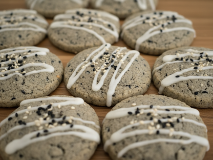 Black Sesame Shortbread Cookies - Asian Inspired Treat