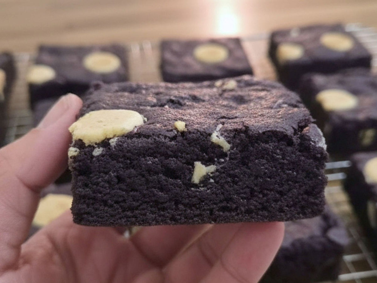 Ube Brownies with White Chocolate Wafers | Purple Yam Filipino Treat